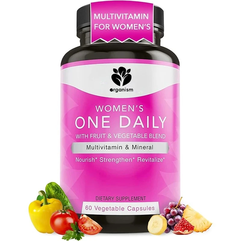 

Ежедневные витамины, добавки для поддержки иммунитета, минералы, обеспечивающие энергию, 60 вегетарианских капсул