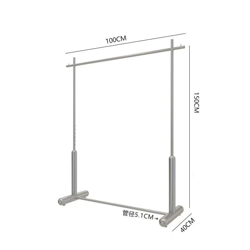 Stainless steel Zhongdao rack clothing store special display rack men's and women's clothing store floor-to-ceiling hanger