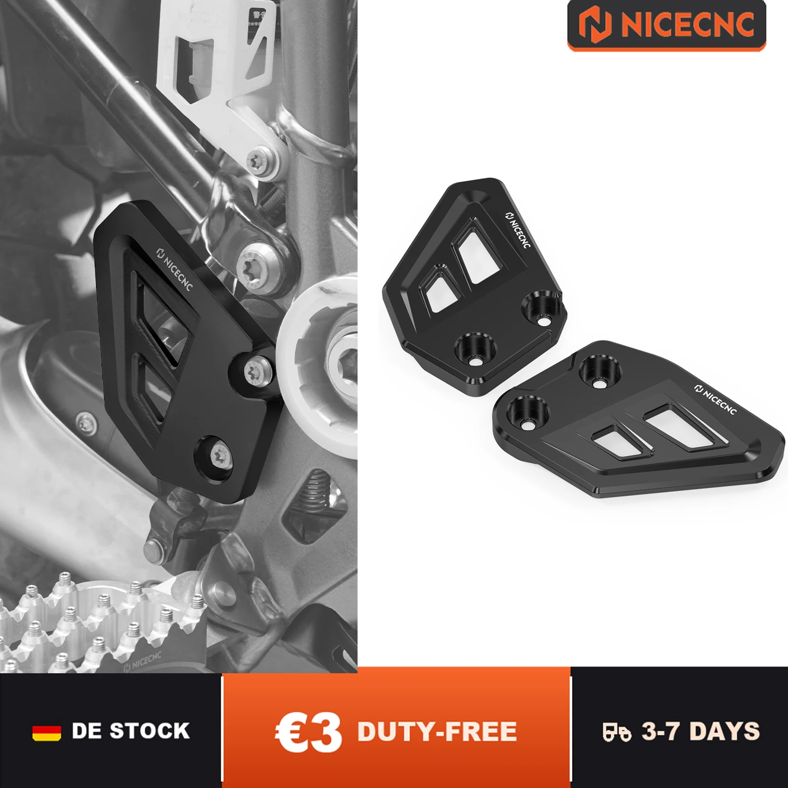 NICECNC Protezione per cilindro maestro del freno posteriore per BMW R1250GS /Adventure GSA 2018-2023 per BMW R1250GS R1250GSA 2023 2022 2021 2020 2019 2018