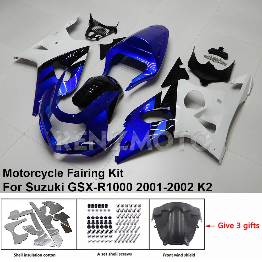 

Флейта для Suzuki S1001-108a 2001-2002 K1 K2, комплект обтекателей для мотоциклов, декоративная пластиковая защитная пластина, аксессуары, оболочка