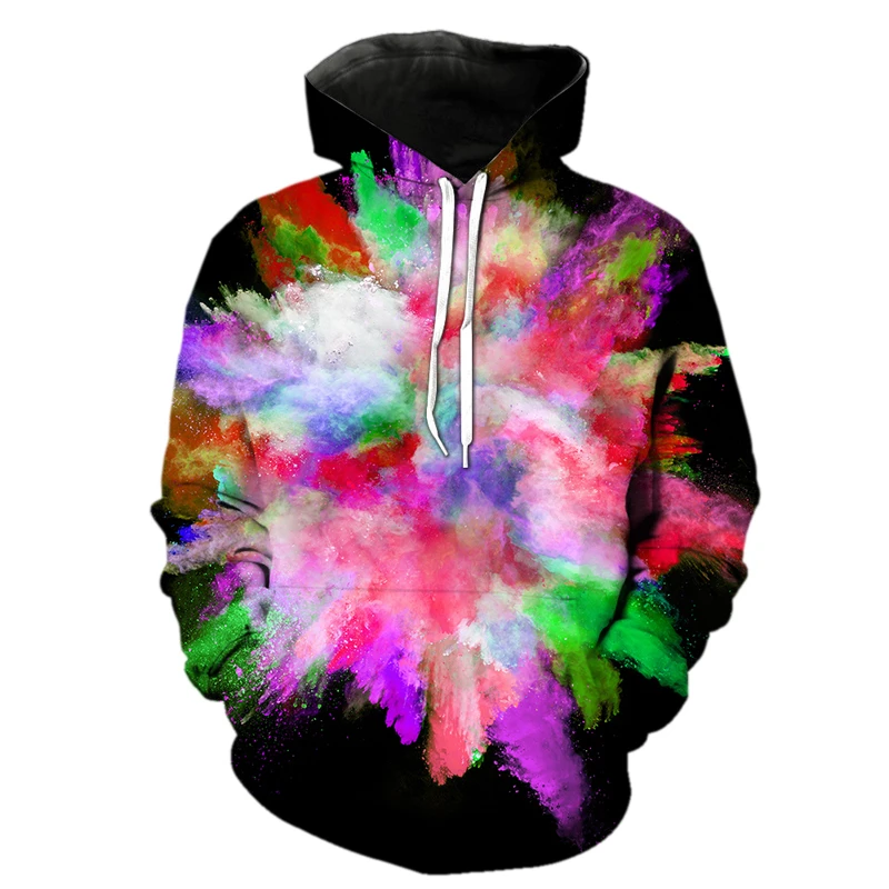 Color Ink 3D Printed Hoodies Men Women Streetwear Oversized Fashion Hoodie Pullovers Hooded Sweatshirts Tracksuits Man Clothing