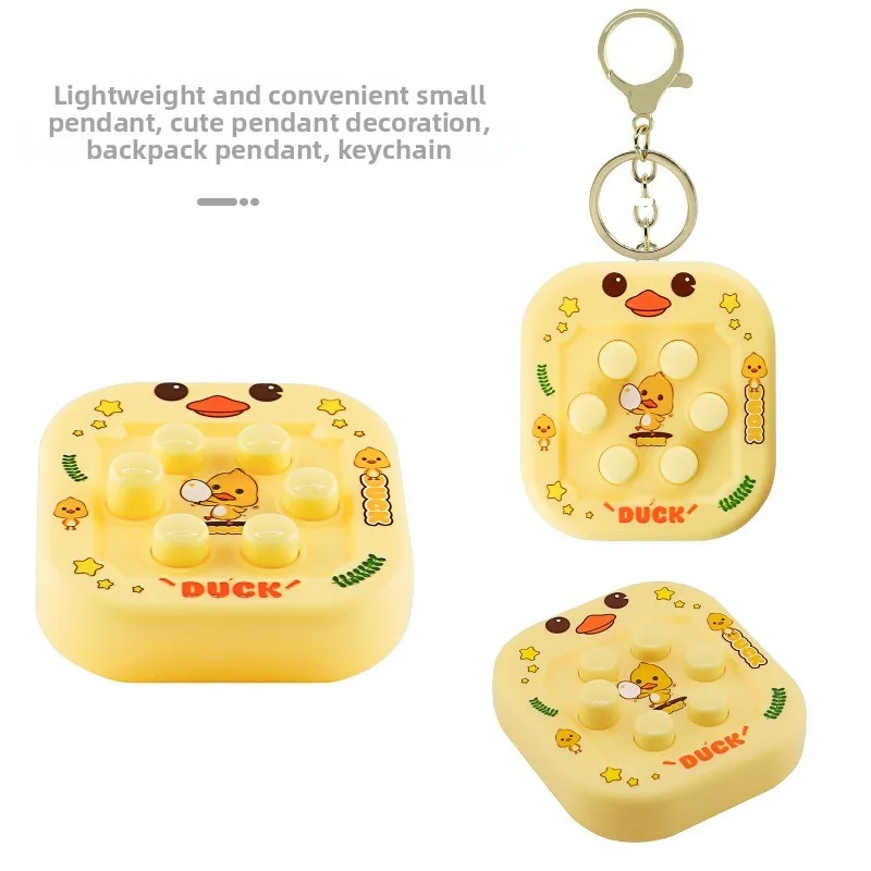Whack-a-Mole Cartoon Handheld Game Console, Stress-relieving Educational Fun Toys, Keychains, Birthday Gifts