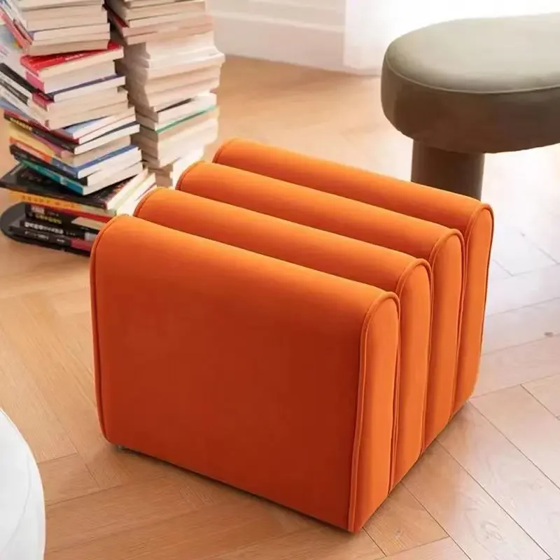 

Nordic Sofa Ottomans Living Room Sofa Pedal Bedside Small Bench Clothing Store Bedroom Bench Bedside Square Stool Home Furniture