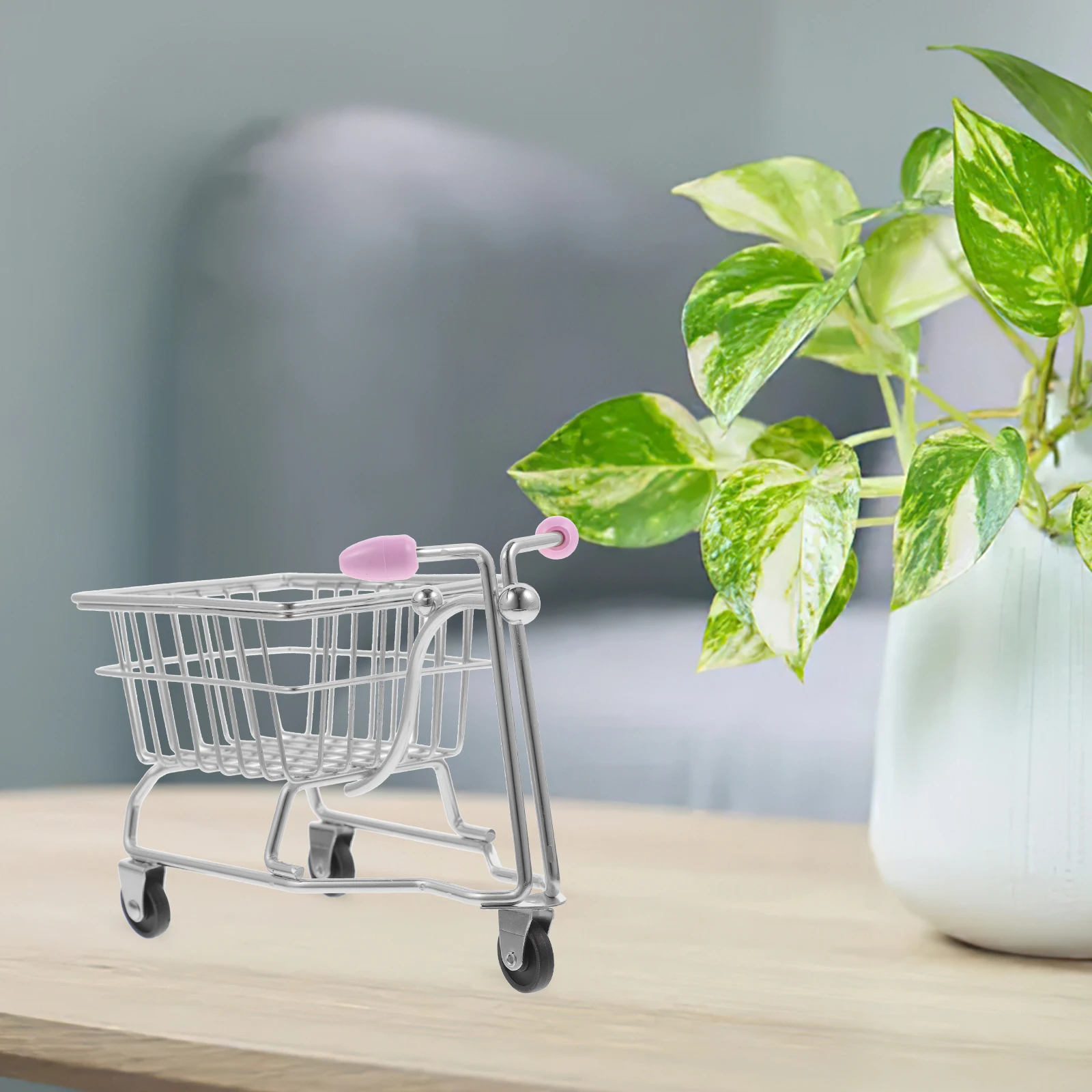 

Mini Shopping Makeup Sponge Makeup Sponge Container Holder Silver Storage Basket Desk ganizer Decorative Item Home Office Use