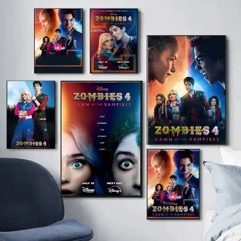 ゾンビ 4 ヴァンパイアの夜明け映画ポスター自己粘着アート防水紙ステッカーコーヒーハウスバールーム壁装飾