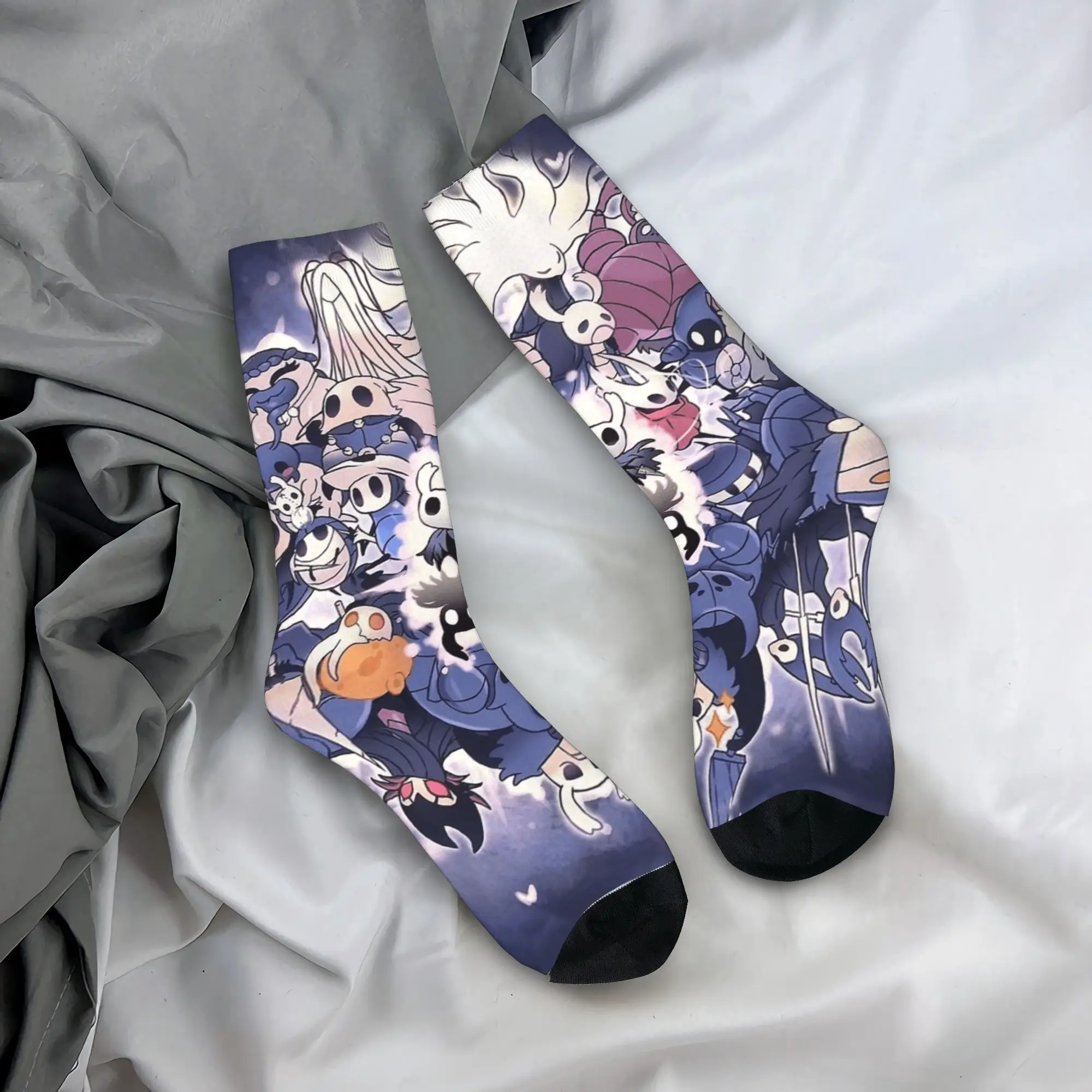 

Носки с полыми рыцами, забавные чулки, осенние нескользящие мужские носки, качественные уличные носки на заказ