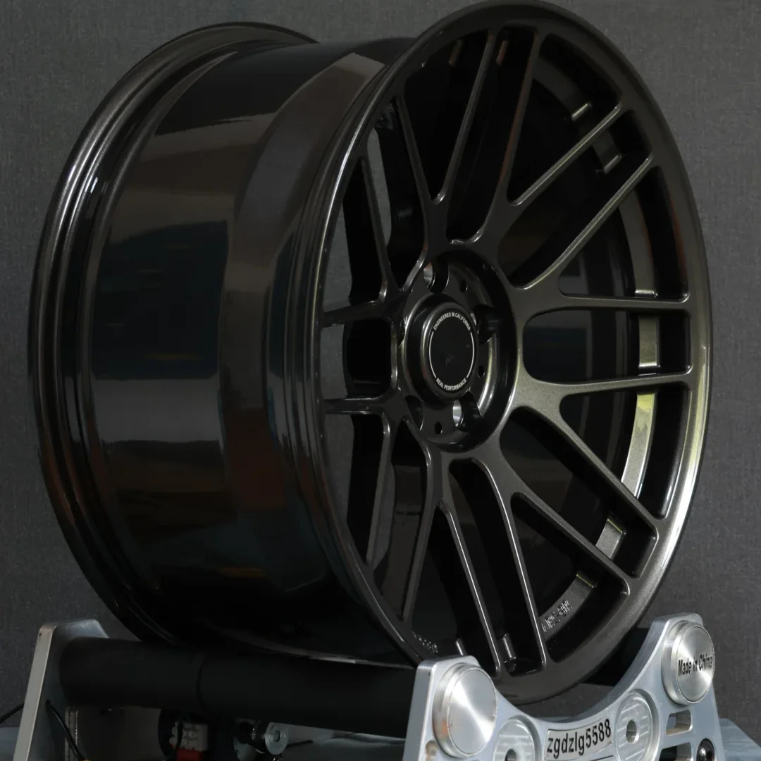UNBO-540 Multi-spoke Forged Car Wheels, GlosUNBO Black Gun-colored Wheels 5x114.3 5x120 Custom Forged Wheels
