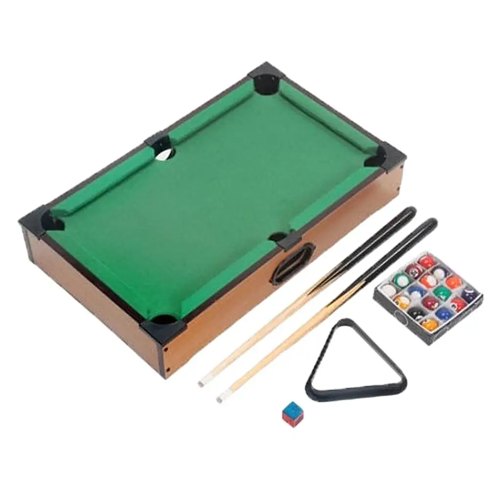 

Mini Billiard Table, Indoor Pool Game Table, with Ball, Chalk and Triangle, Great Gift for Boys and Girls