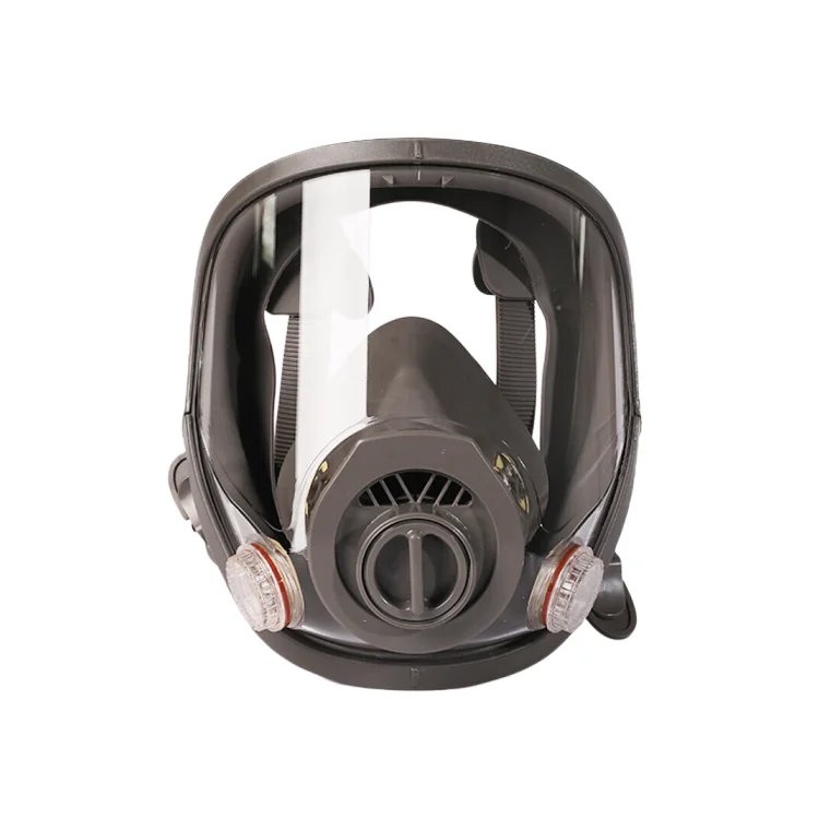 Two Connection Interface   Vapor Full Facepiece Painting Spraying Safety Face Mask