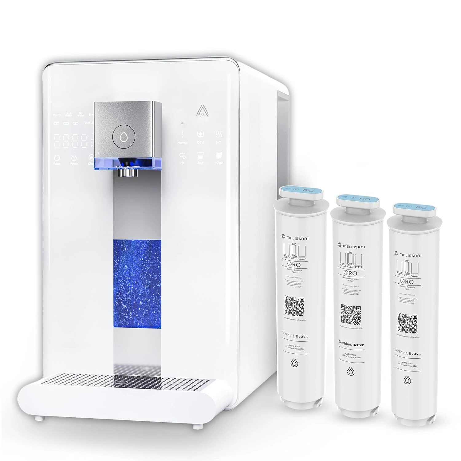 M1 Reverse Osmosis Countertop Water Purifier, Professional Grade 5-Stage RO Filtration, Purified Tap Water, 3-second Hot or Cool