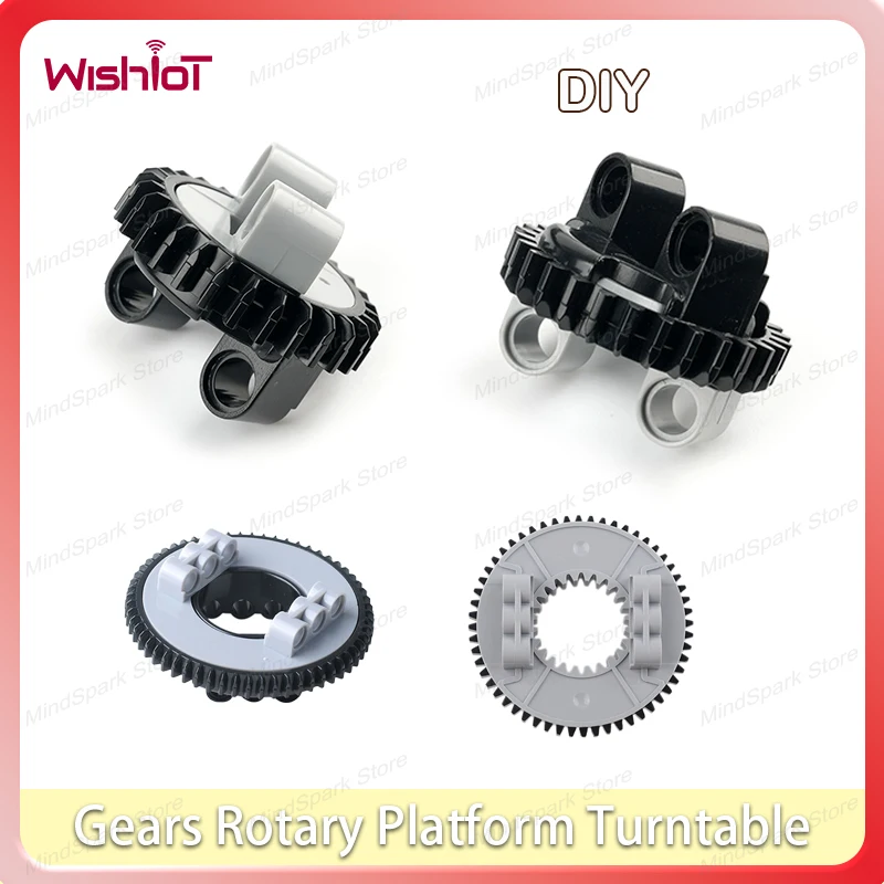 24/28/60 Teeth Gears Rotary Platform Turntable Building Blocks Technical Parts Small Bottom Top Bricks Compatible Legoeds