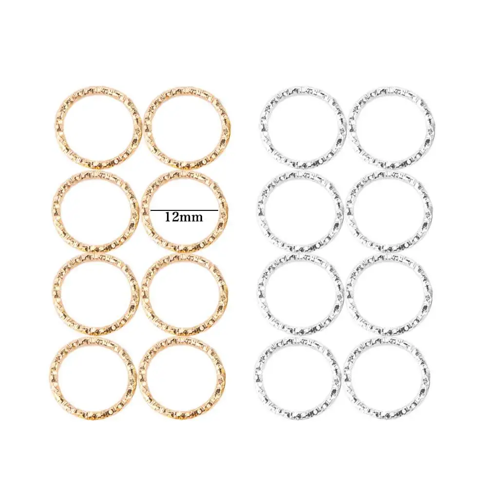 50PCS Reggae Opening Hoop Circle Hair Rings Big Hole Charm Dreadlocks Beads Hairpin Jewelry Cuff Clip Hair Braids