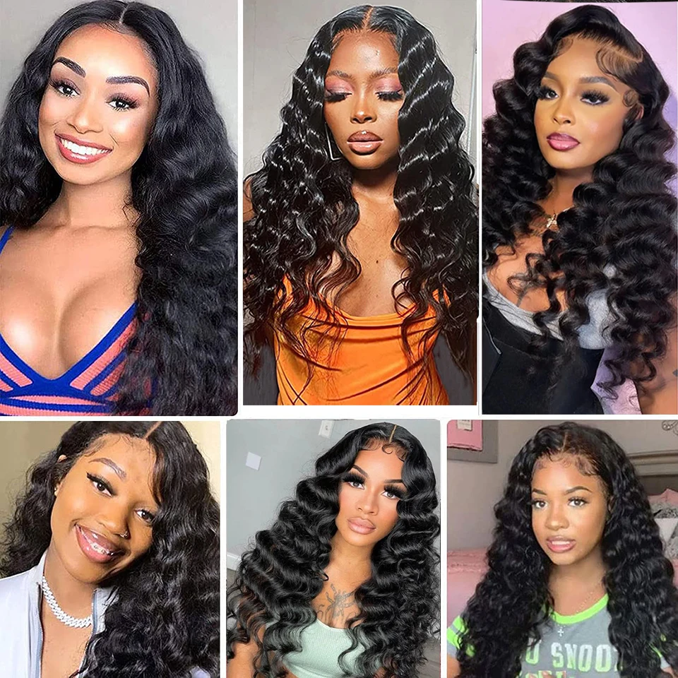 Loose Deep Wave Bundles With Closure Brazilian Remy Bundles Human Hair loose Deep curly human air weaves nature color