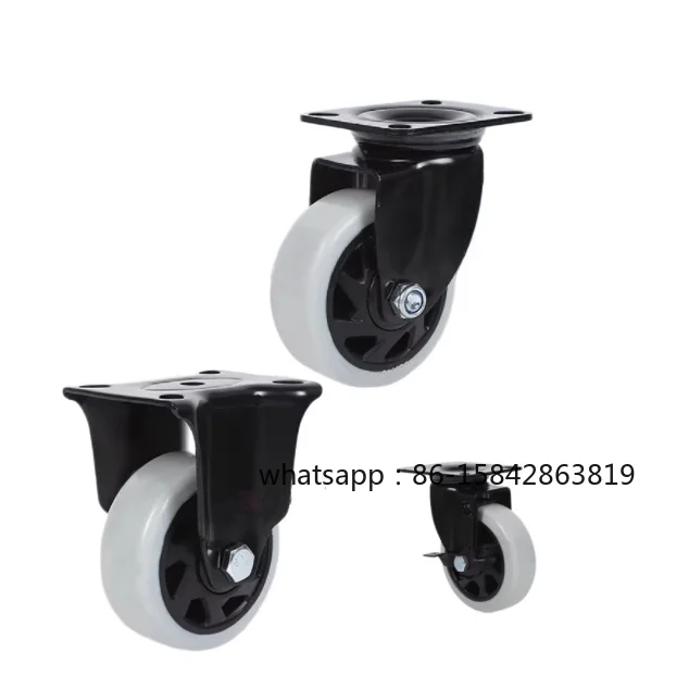 125mm Low Gravity Red PU Swivel Brake Fixed Industrial Caster Wheel