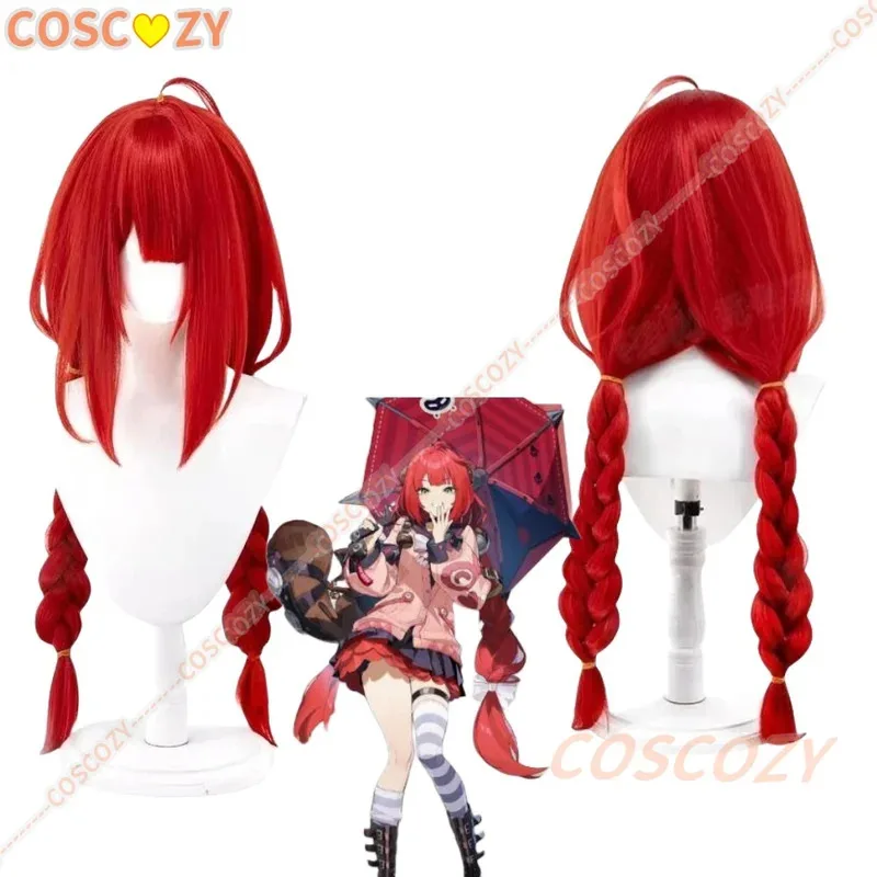 Ukinami Yuzuha Zenless Zone Zero Game Косплей Парик Новый Эрidu Архив Герой 100 см Красные Синтетические Волосы для Женщин Хэллоуин