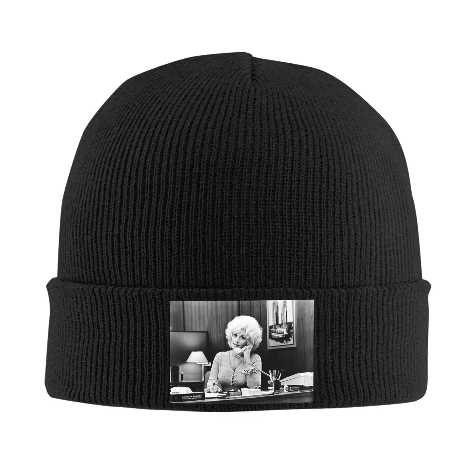 Dolly Parton In Nine To Five Hat Autumn Winter Beanie Warm  Caps Unisex Acrylic Skullcap