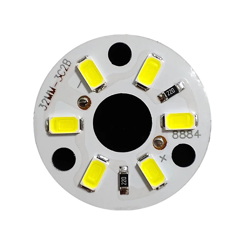 Conta da lâmpada LED, placa Downlight, chips redondos, 3W, 5W, 7W, DC 12V, 2Pcs
