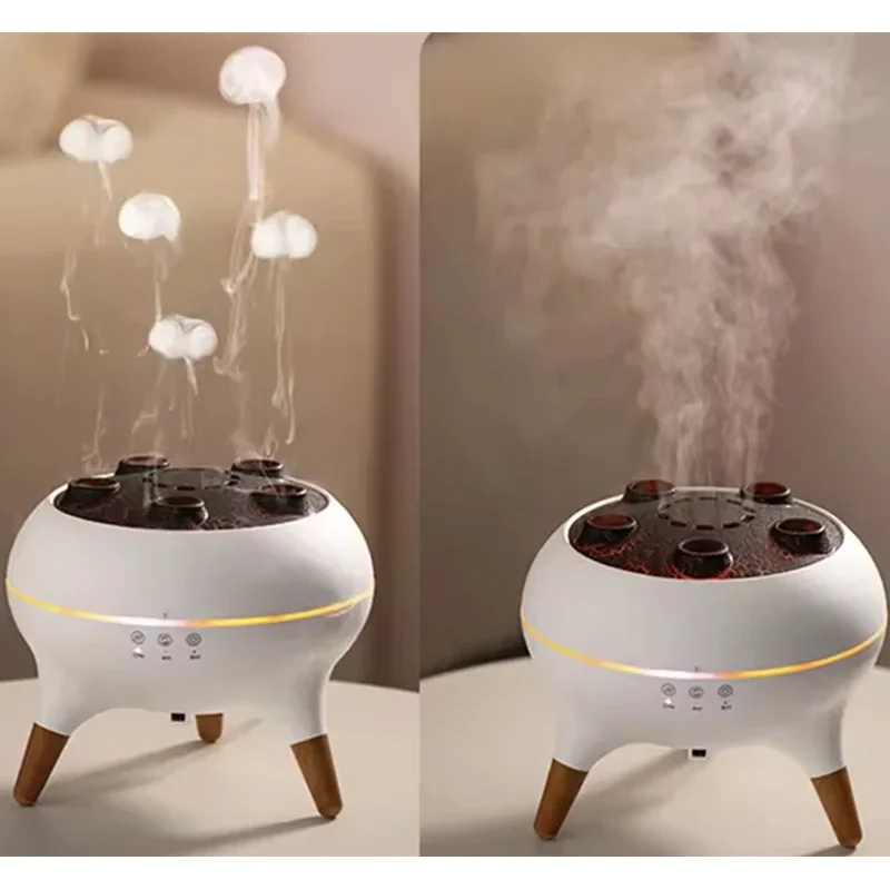 2026Dynamic Jellyfish Air Humidifier 250ml Essential Oil Diffuser Remote Control Bedroom Humidifier With 7 Colorful Night Lights