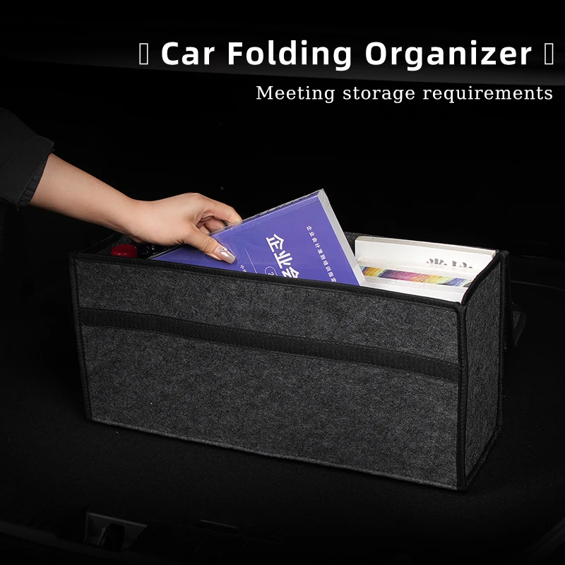 Car Trunk Organizer Folding Anti Slip Compartment Boot Storage Bag For Dacia Duster Logan Sandero Lodgy Dokker Stepway 2023 2024