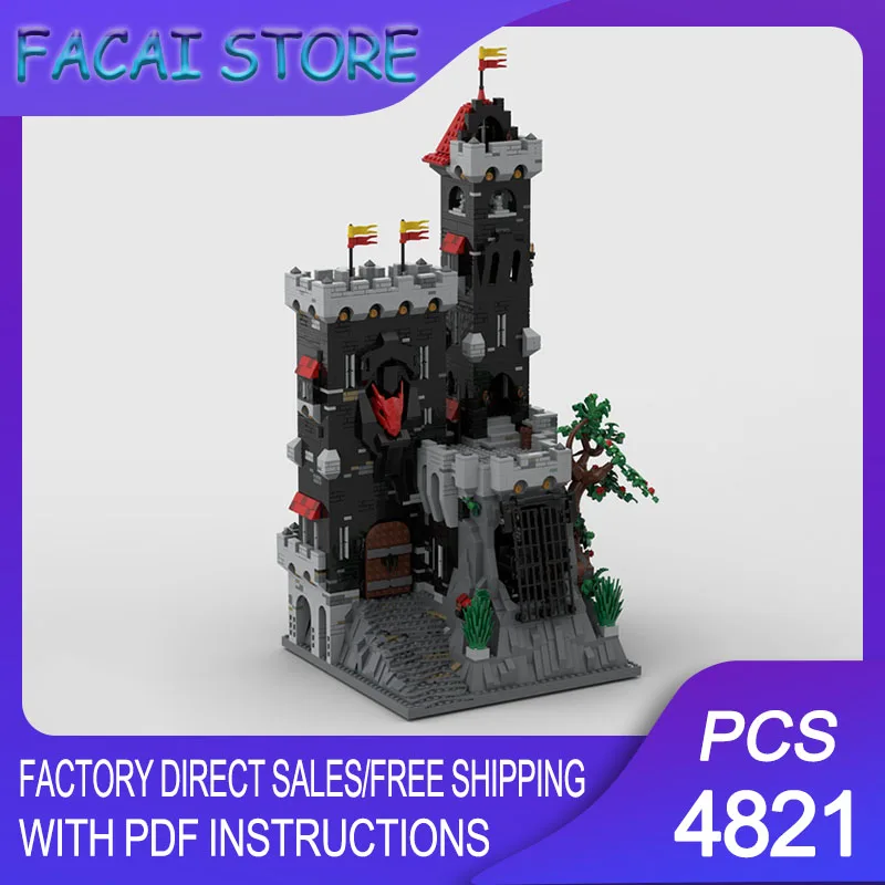 

Medieval Castle Moc Building Bricks Modular Reborn Dragon Fortress Model Technology Blocks Christmas DIY Toy Construction Gifts