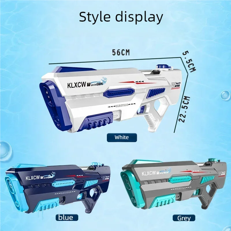 

Powerful Water Gun With LED Automatic Continuous Shooting Water Blaster Pistol Water Play Pool Summer Beach Toys For Kids Adult