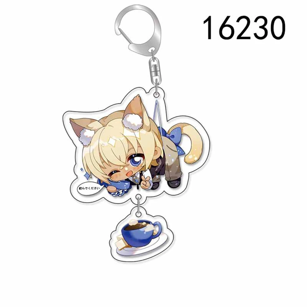 Anime Detective Conan Case Closed Mouri Ran Kiddie Ride Haibara Ai Cosplay Costume Key Pendant Props Acrylic Keychain Keyring
