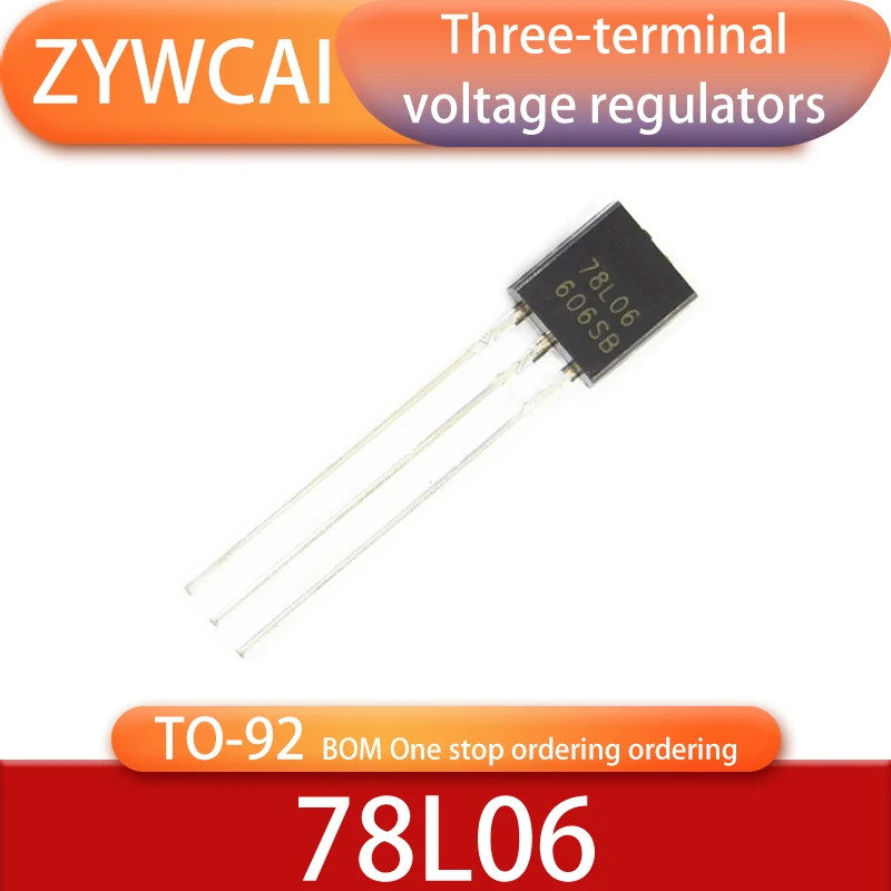 

78L06 TO-92 50PCS Encapsulate Input 30V output 6V 100mA Linear Three-terminal Voltage regulator LDO Triode Transistor