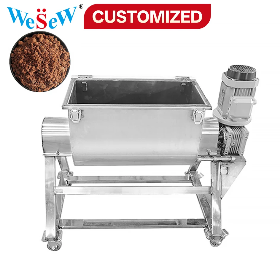 

Настраиваемый блендер для смешивания порошка пищевого порошка объемом 50 л, небольшой миксер для подачи для влажного и сухого использования, машина для смешивания ленты из нержавеющей стали