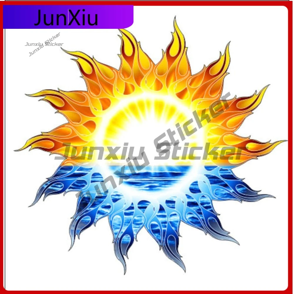 

Tribal Sun Sticker Anti Scratch Exterior Accessories For Car Windows Windshield Luggage Kayak Suv Motorcycle Bumper Truck Laptop