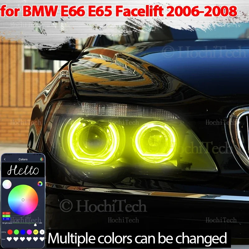 

RGB Angel eyes ring kit multi-colored flash Remote control for BMW 7 series E65 E66 facelift 745i 745Li 760Li 760i 2006-2008
