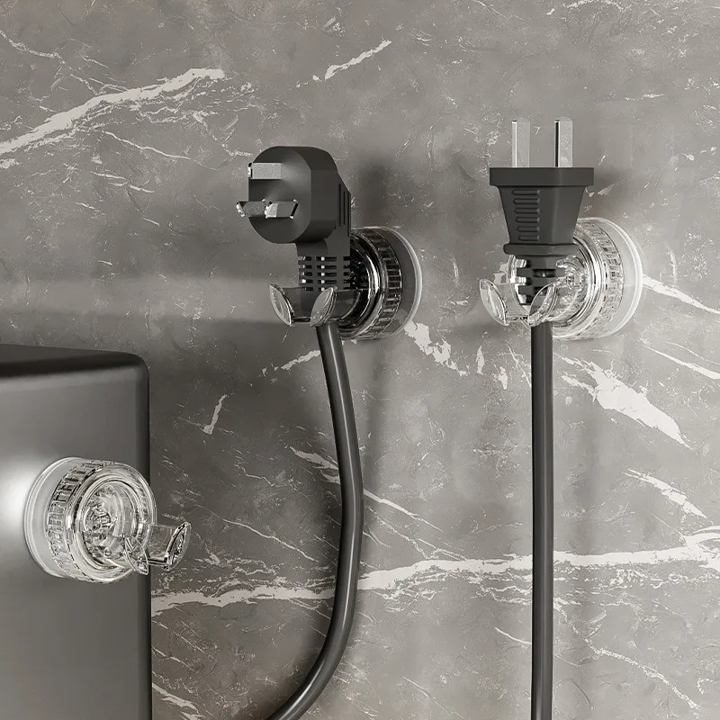 Suction plate blade socket storage multifunctional plug hooks no punch power cord kitchen outlet storage fixed