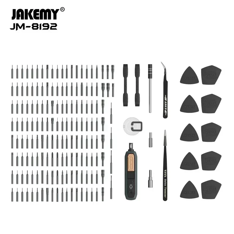 JAKEMY JM-8192 Multi-Functional 180-in-1 Precision Screwdriver Tool Set  Stripped Screw for Phone Watch Glasses Precision Repair