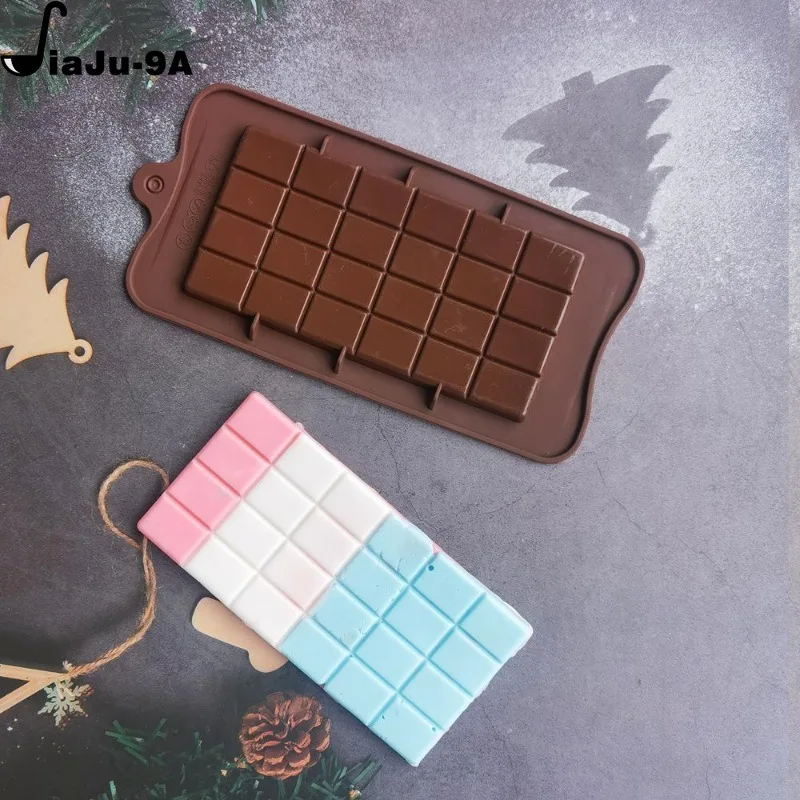 Chocolate Mold 24 Cavity Cake Bakeware Kitchen Baking Tool Silicone Candy Maker Sugar Mould Bar Block Ice Tray Cake Tool