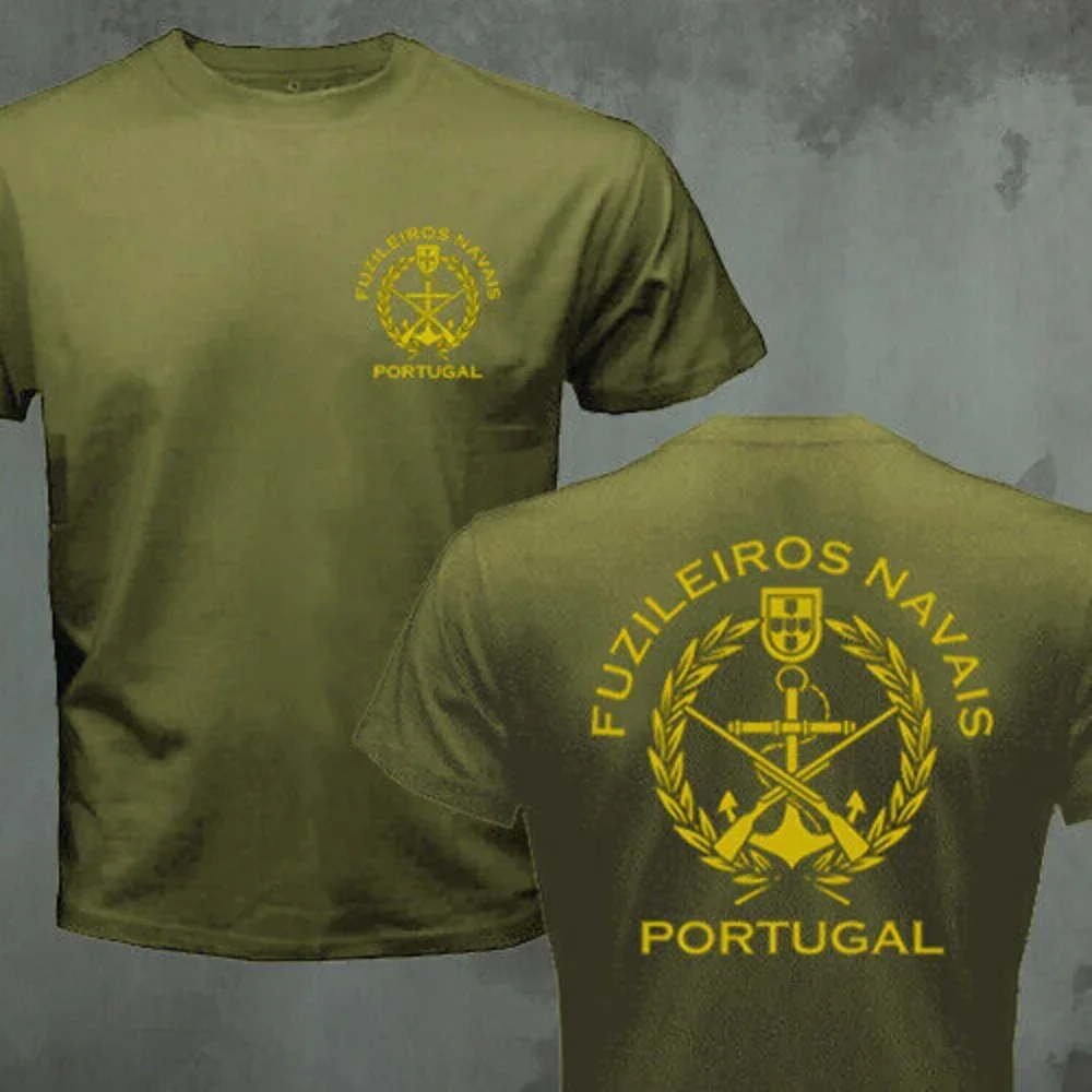 Portuguese Marine Corps Navies Corpo De Fuzileiros Special Forces Military T-shirt Short Sleeve Casual Cotton O-Neck T Shirts