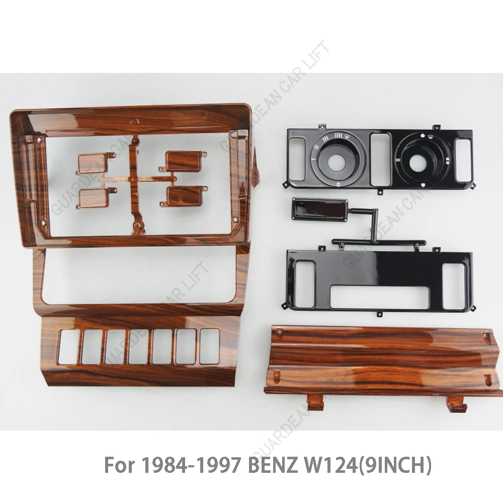 9 بوصة راديو السيارة Fascias ل 1984-1997 بنز Clase E W124 أندرويد إطار ستيريو لاعب 2 الدين رئيس وحدة لوحة داش تقليم