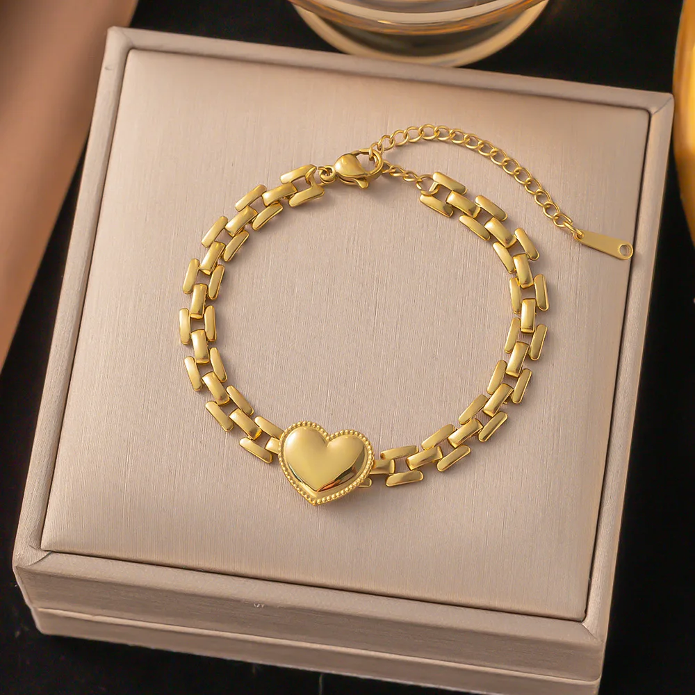 2025 Neues Vintage-Kettenarmband aus 18 Karat vergoldetem Edelstahl für Damen und Herren, Paar, Modeschmuck, Geschenk