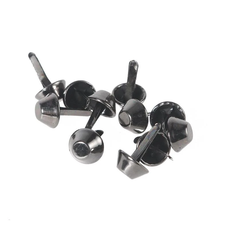 

A3PE 10pcs Metal Feet Rivets Studs Pierced for DIY Purse Handbag Leather Crafts