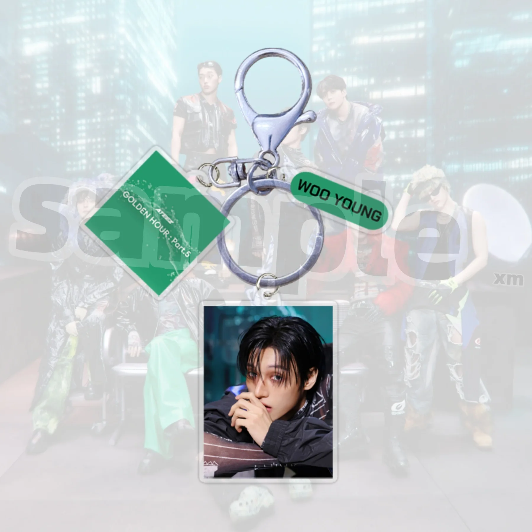 Idol ATEEZ New Style New Album GOLDEN HOUR : Part.5 Periphery Acrylic Keychain Backpack Ornament Mingi Yunho Seonghwa Jongho San