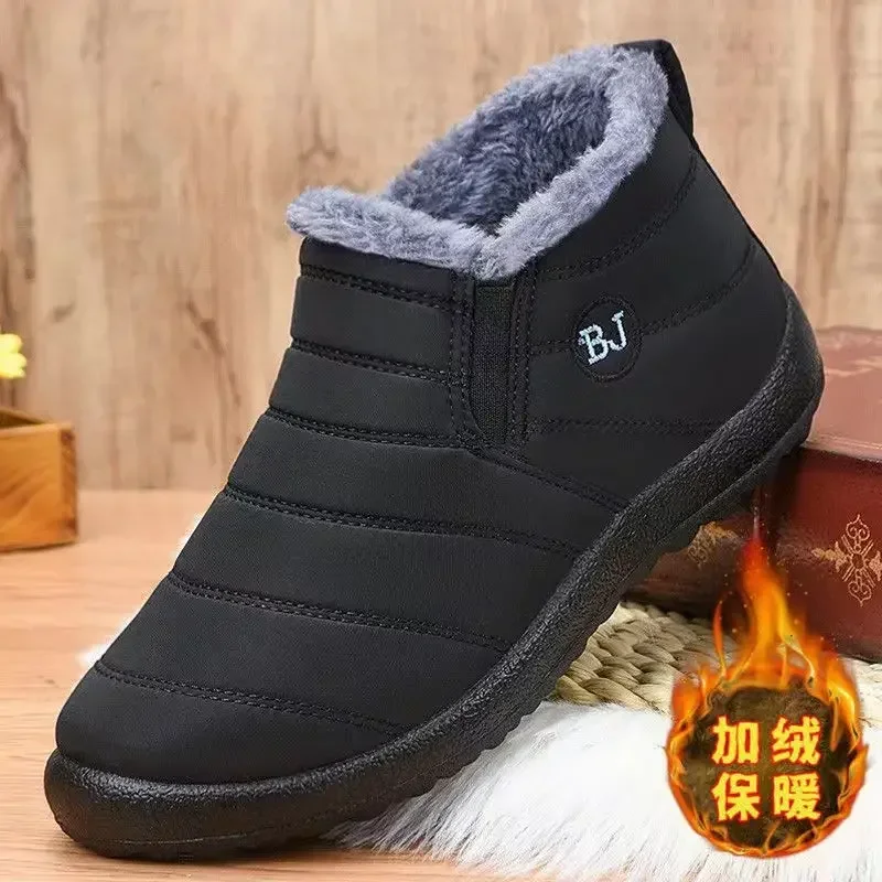 Snow Women Boots Fashion Unisex Shoes Slip On Platform Shoes For Women Ankle Boots Waterproof Plush Winter Shoes Botas Mujer2024