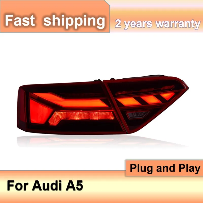 اكسسوارات السيارات لأودي A5 الذيل مصباح 2008-2016 A5 الذيل ضوء الخلفي DRL الضباب الفرامل بدوره إشارة عكس #6