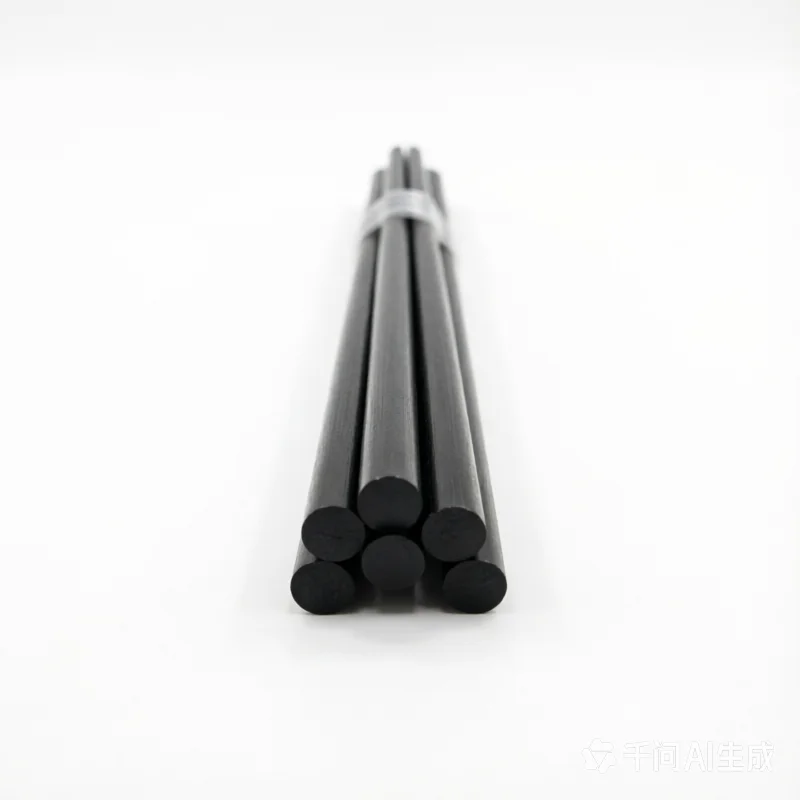 10pcs Black Glass Fiber Rod Set, 0.8mm-8mm Diameter x 500mm Length, DIY Fiberglass Rod for Tool Handles, Model Making & Crafts