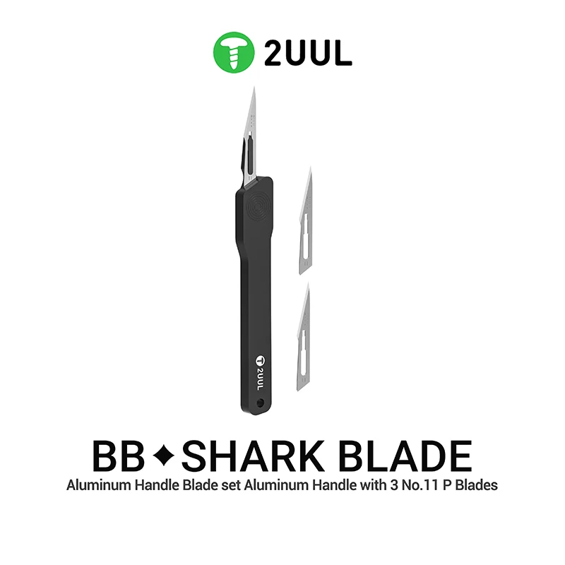 

2UUL BL11 BB SHARK BLADE Aluminum Handle Blade Set for Mobile Phones Motherboard Repair Dismantling Prying Tool