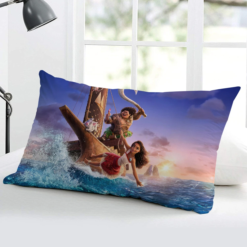 Moana Maui Heihei Pua Disney Anime Movie Peripheral Sofa Lumbar Pillow Case Pillowcase Home Decoration Children’s Toy Gifts