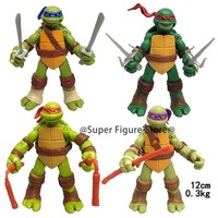 Cartoon Ninja Turtles Action Figure 4Pcs/Set TMNT Figurine 12cm Mikey Raph Leonardo Donatello Figures Car Ornaments Model Toys