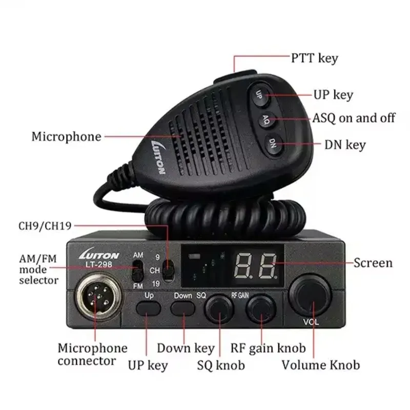 marine LT-298 Marine CB Radio 27 MHz Marine CB Transceiver/ 40 Channels Car CB Radio - view 4