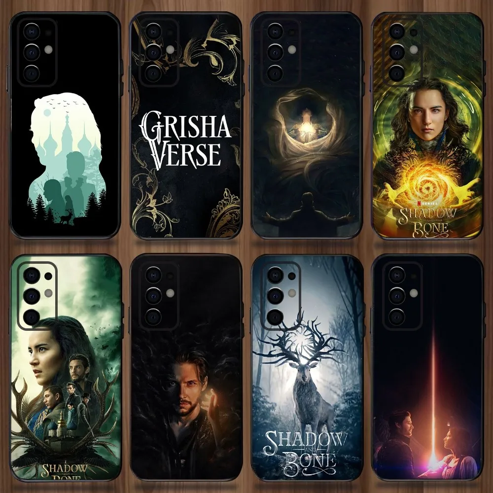 TV S-Shadow and bone Phone Case For Samsung Galaxy A13,A21s,A22,A31,A32,A52,A53,A71,A80,A91 Soft Black Cover