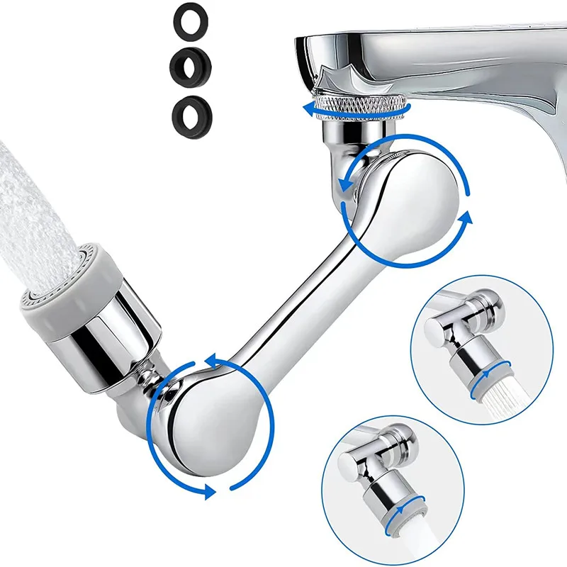 NEW 99% Universal 1080° Rotation Extender Faucet Aerator Robotic Arm Plastic Splash for Kitchen Washbasin Faucets Bubbler Nozzle