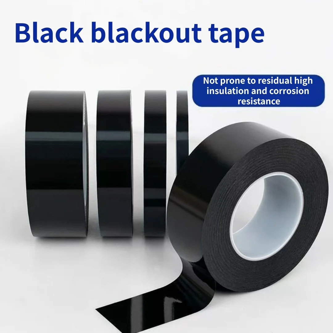 Black shading tape, high temperature resistant shading waterproof tape, seamless single-sided adhesive LED shading opaque tape