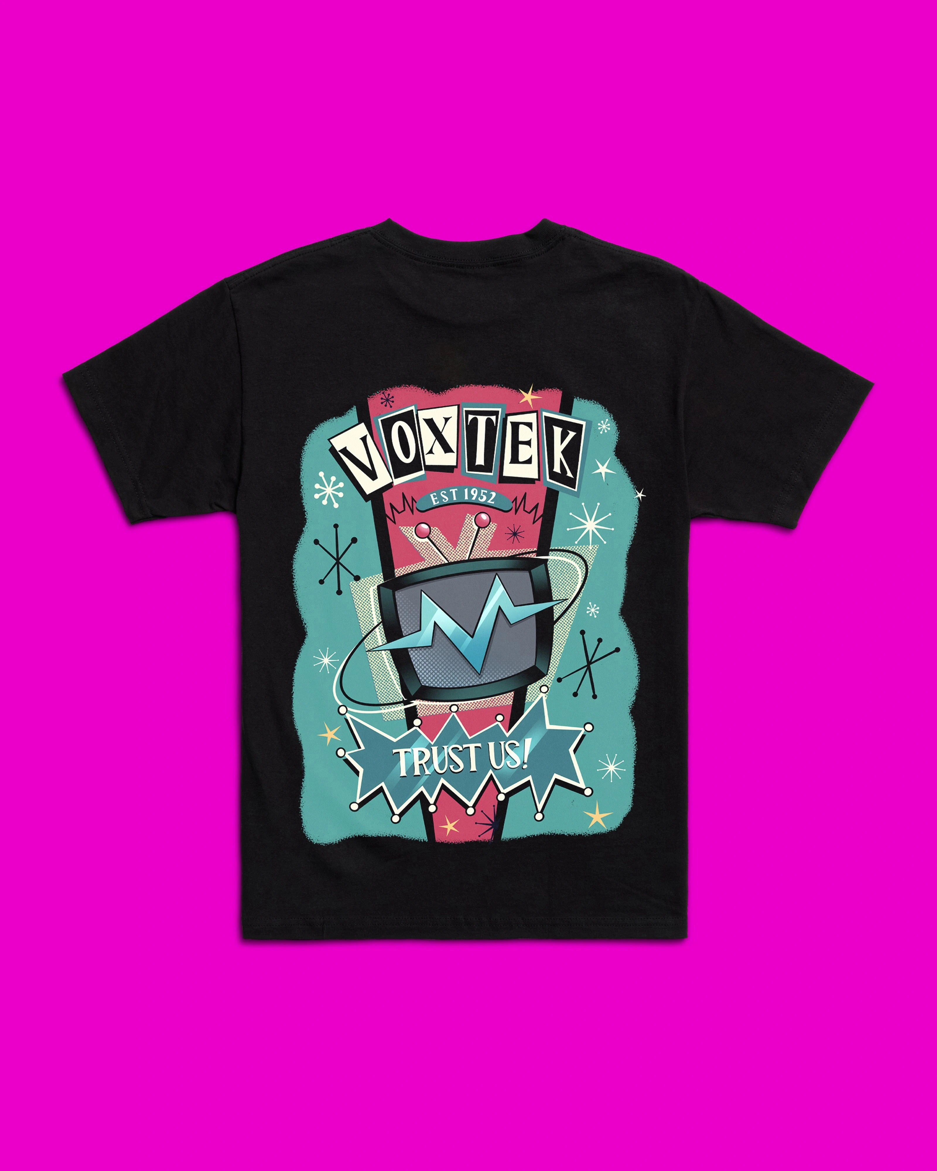 Retro VoxTek Hazbin Hotel Anime T-Shirt Baumwolle Grafik-T-Shirt Herren Damen Sommer Streetwear – Detail 7