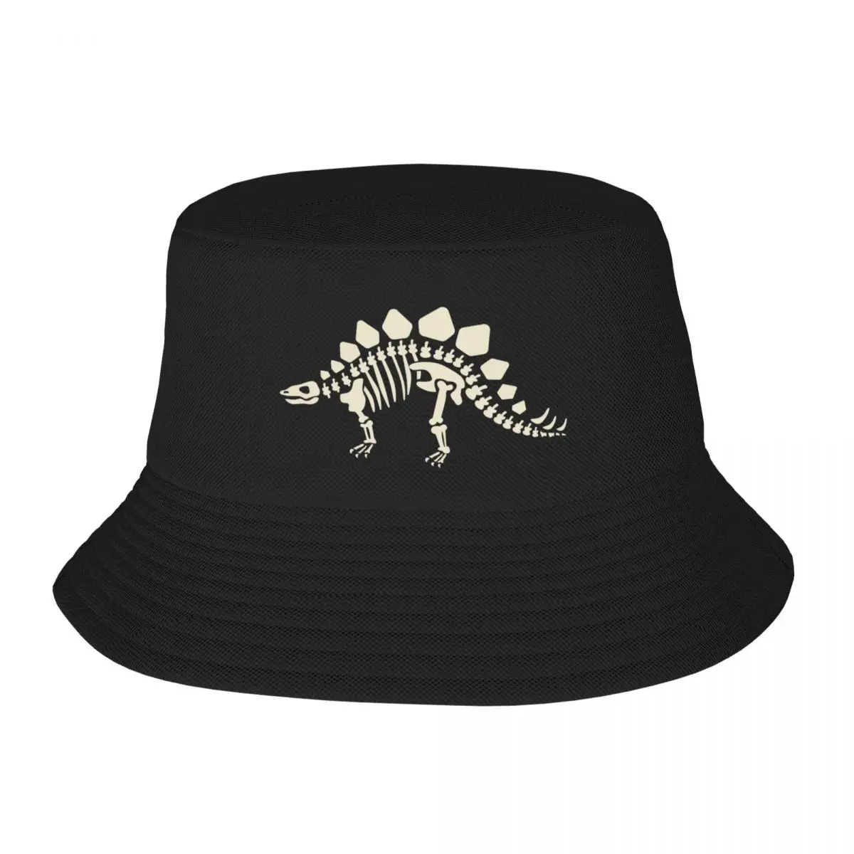 Dinosaur Fossils in Black Bucket Hat fishing hat Dropshipping Men Luxury Brand Women's